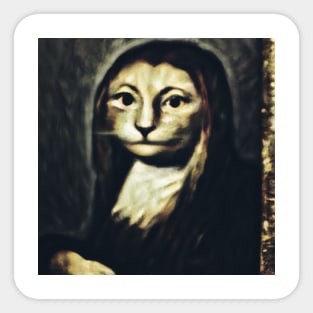 Monalisa Cat Design Sticker